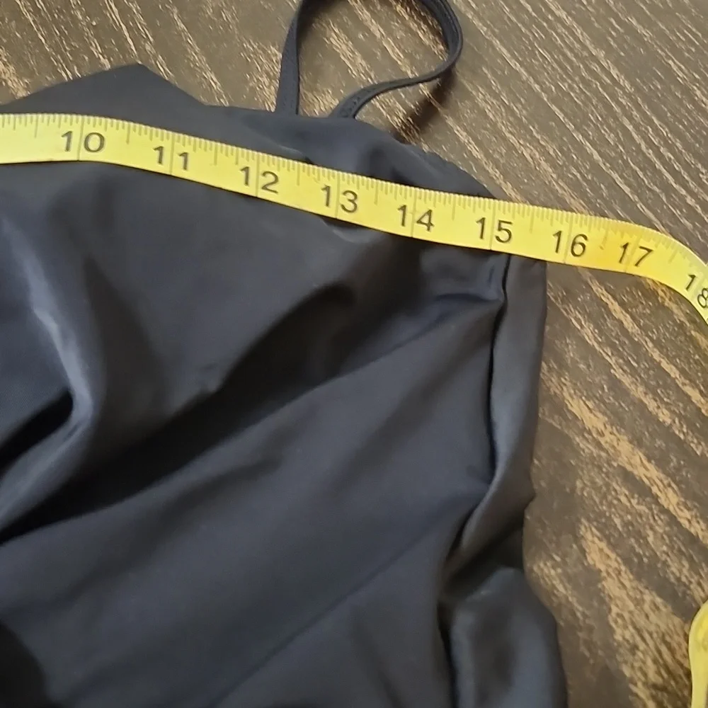 CATHERINE MALANDRINO Black Draped One-Piece Swimsuit Size Large NWT
